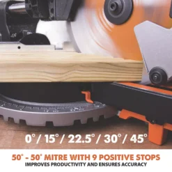 Evolution R255SMS 255mm Electric Single-Bevel Sliding Multi Material Sliding Mitre Saw 220-240V -Premium Tools 1062X A4