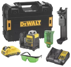 DeWalt DCE0811D1G-GB 12V 1 X 2.0Ah Li-Ion XR Green Self-Levelling Multi-Line Laser Level