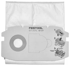 Festool CTL Midi Self-Clean Extractor Filter Bags 5 Pack
