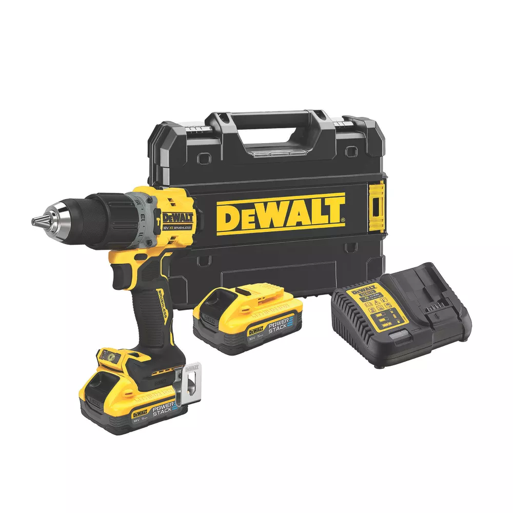 DeWalt DCD805H2T-GB 18V 2 X 5.0Ah Li-Ion PowerStack Brushless Cordless Combi Drill 3 DeWalt DCD805H2T-GB 18V 2 X 5.0Ah Li-Ion PowerStack Brushless Cordless Combi Drill