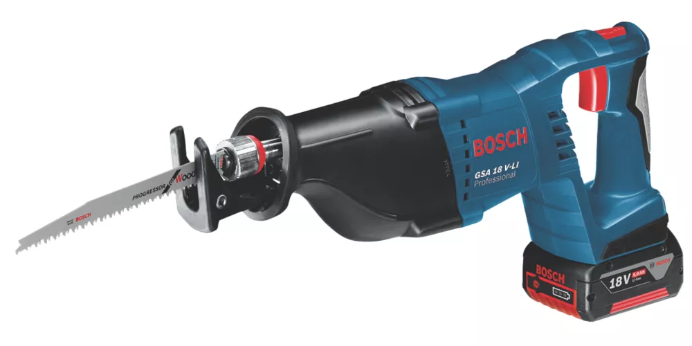 Bosch GSA 18 V-LI 18V 2 X 5.0Ah Li-Ion Coolpack Cordless Reciprocating Saw 4 Bosch GSA 18 V-LI 18V 2 X 5.0Ah Li-Ion Coolpack Cordless Reciprocating Saw - Image 2