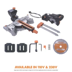 Evolution R210SMS 210mm Electric Single-Bevel Sliding Multi Material Sliding Mitre Saw 220-240V 17 Evolution R210SMS 210mm Electric Single-Bevel Sliding Multi Material Sliding Mitre Saw 220-240V -Premium Tools 2965V A7