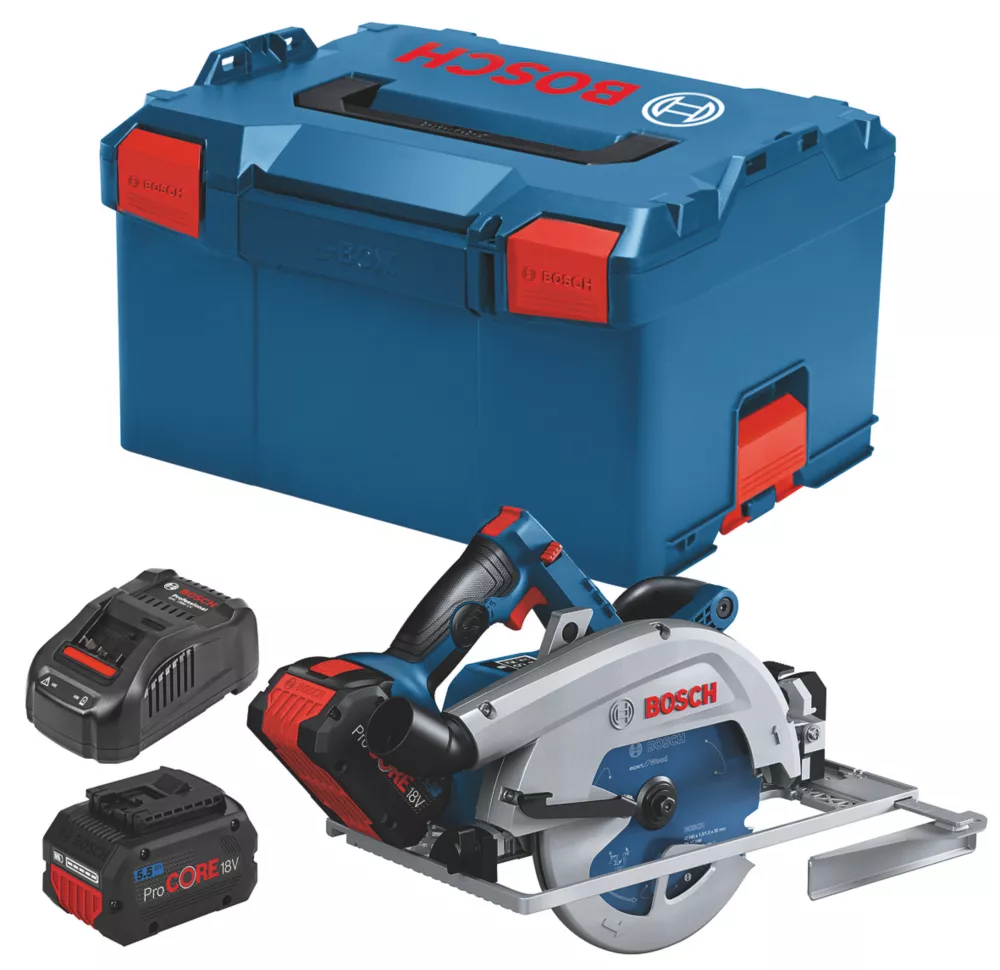 Bosch GKS 18V-68 GC 190mm 18V 2 X 5.5Ah Li-Ion ProCORE Brushless Cordless BITURBO Circular Saw 4 Bosch GKS 18V-68 GC 190mm 18V 2 X 5.5Ah Li-Ion ProCORE Brushless Cordless BITURBO Circular Saw - Image 2