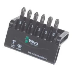 Wera Impaktor 1/4" Hex Shank PZ TriTorsion Bit Set 6 Pieces