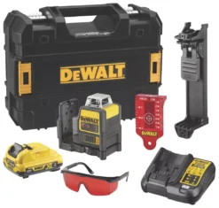DeWalt DCE0811D1R-GB 12V 1 X 2.0Ah Li-Ion XR Red Self-Levelling Multi-Line Laser Level