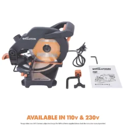 Evolution R210CMS 210mm Electric Single-Bevel Multi Material Compound Mitre Saw 110V -Premium Tools 4235P A7