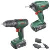 Bosch UniversalImpact/AdvancedImpactDrive 18V 2 X 1.5Ah Li-Ion Power For All Cordless Impact Drill & Drill Driver Kit -Premium Tools 428KK P