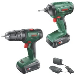 Bosch UniversalImpact/AdvancedImpactDrive 18V 2 X 1.5Ah Li-Ion Power For All Cordless Impact Drill & Drill Driver Kit