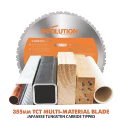 Evolution R355CPS240V 2200W 355mm Electric Chop Saw 220-240V -Premium Tools 462FJ A3