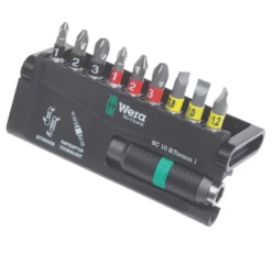 Wera Bit-Check 1/4" Hex Shank Mixed BiTorsion Tough Screwdriver Bit Set 10 Pieces