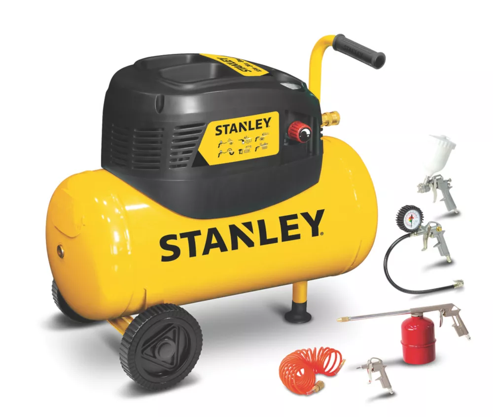 Stanley B6CC304SCR523 24Ltr Electric Compressor With 5 Piece Accessory Kit 230V