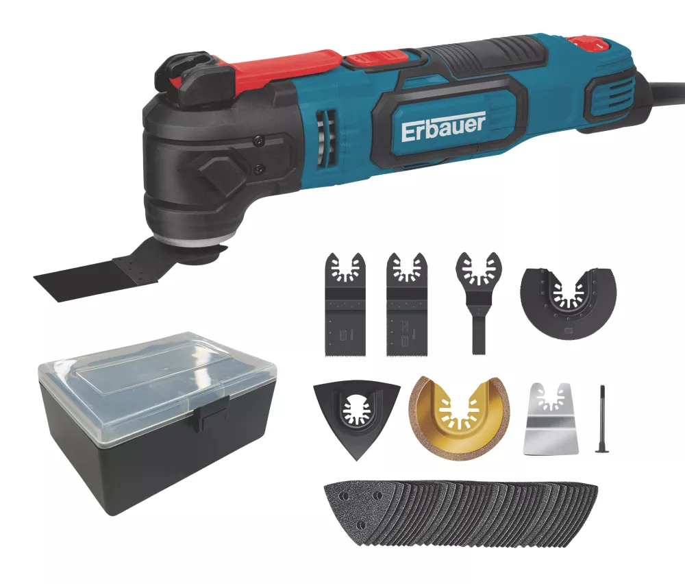 Refurb Erbauer EMT300-QC 300W Electric Multi-Tool Kit 230-240V 3 Refurb Erbauer EMT300-QC 300W Electric Multi-Tool Kit 230-240V