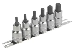 Magnusson 1/2" Drive Hex Bit Socket Rail 6 Pieces