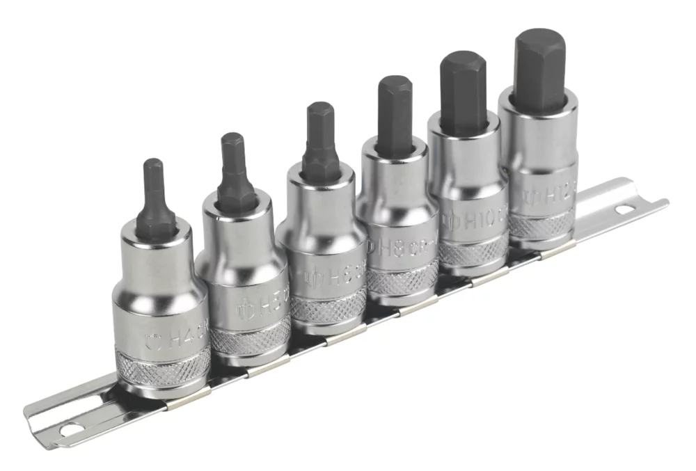 Magnusson 1/2" Drive Hex Bit Socket Rail 6 Pieces 3 Magnusson 1/2" Drive Hex Bit Socket Rail 6 Pieces
