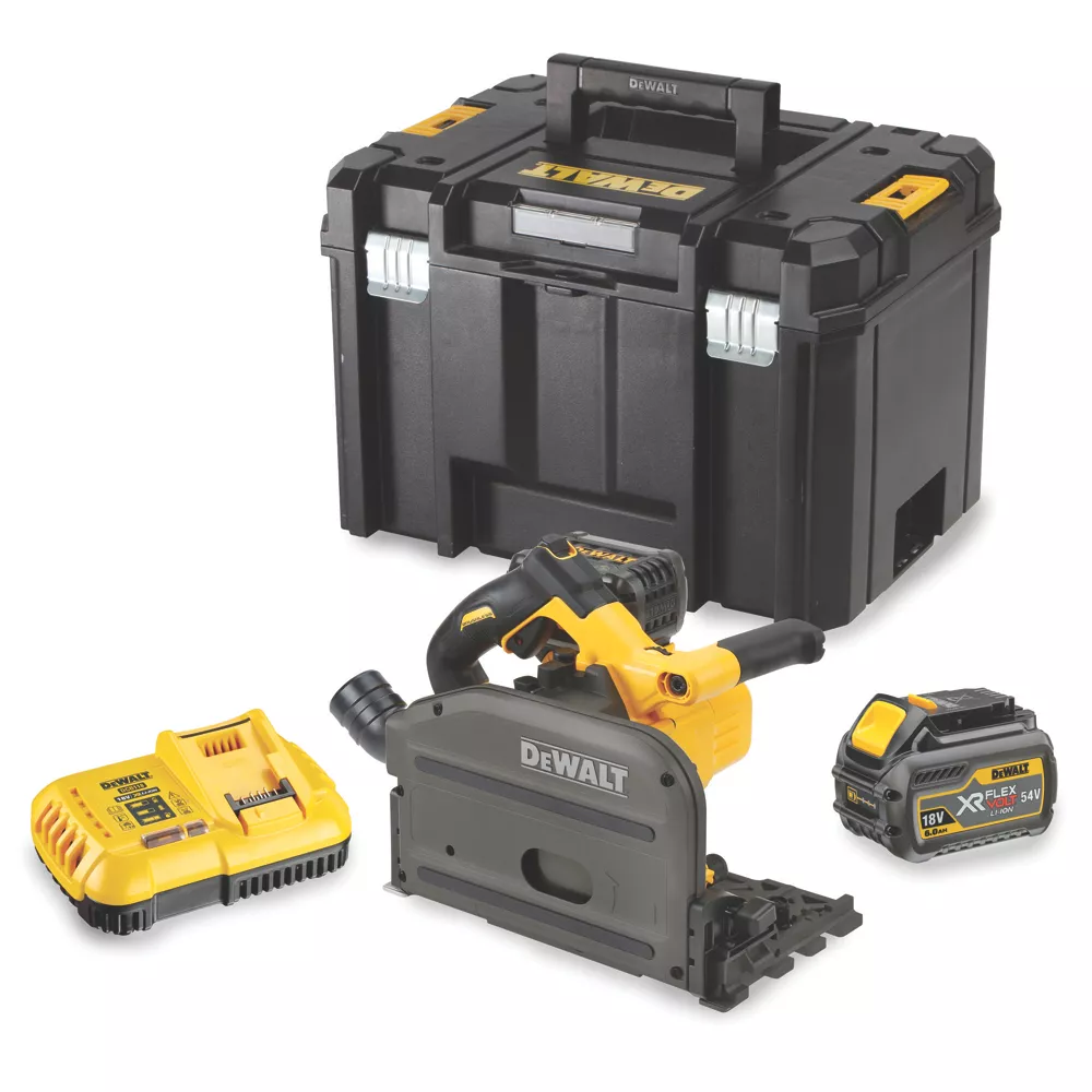 DeWalt DCS520T2-GB 54V 2 X 6.0Ah Li-Ion XR FlexVolt 165mm Brushless Cordless Plunge Saw 3 DeWalt DCS520T2-GB 54V 2 X 6.0Ah Li-Ion XR FlexVolt 165mm Brushless Cordless Plunge Saw