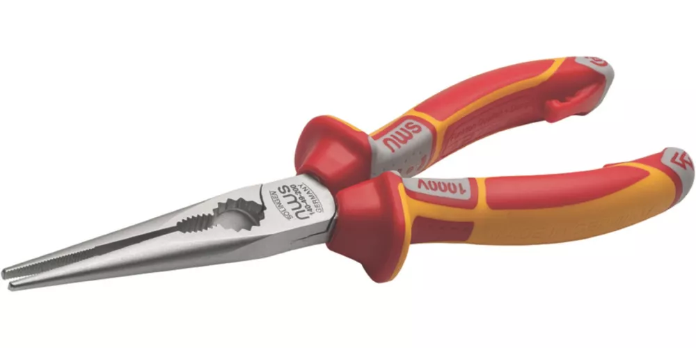 NWS VDE Extra Reach Long Nose Pliers 8" (205mm) 3 NWS VDE Extra Reach Long Nose Pliers 8" (205mm)