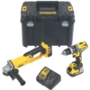 DeWalt DCK209P2T-GB 18V 2 X 5.0Ah Li-Ion XR Cordless Combi Drill & 5" Angle Grinder Twin Pack -Premium Tools 6208P P
