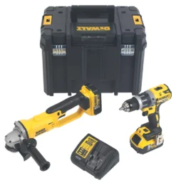 DeWalt DCK209P2T-GB 18V 2 X 5.0Ah Li-Ion XR Cordless Combi Drill & 5" Angle Grinder Twin Pack