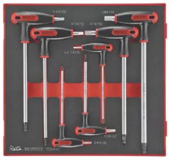 Teng Tools TEDHEX7 Metric Metric T-Handle Hex Key Set 7 Pieces