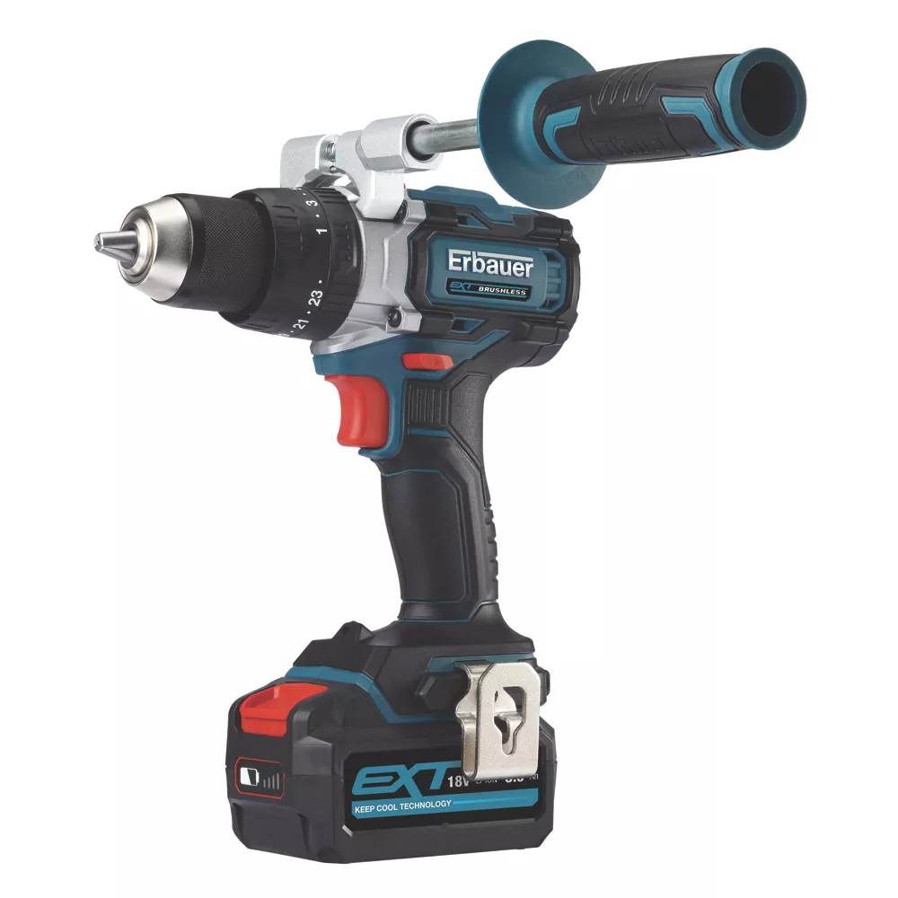 Erbauer ECDT18-Li-2 18V 2 X 5.0Ah Li-Ion EXT Brushless Cordless Combi Drill 4 Erbauer ECDT18-Li-2 18V 2 X 5.0Ah Li-Ion EXT Brushless Cordless Combi Drill - Image 2