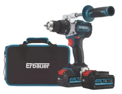Erbauer ECDT18-Li-2 18V 2 X 5.0Ah Li-Ion EXT Brushless Cordless Combi Drill