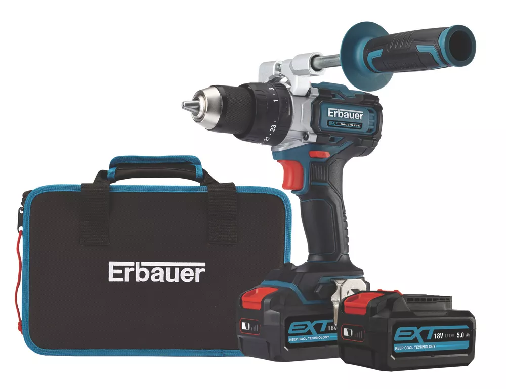 Erbauer ECDT18-Li-2 18V 2 X 5.0Ah Li-Ion EXT Brushless Cordless Combi Drill 3 Erbauer ECDT18-Li-2 18V 2 X 5.0Ah Li-Ion EXT Brushless Cordless Combi Drill