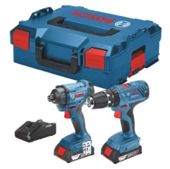 Bosch 06019G5172 18V 2 X 2.0Ah Li-Ion Coolpack Cordless Combi Drill & Impact Driver Twin Pack
