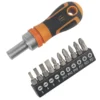 Magnusson Ratchet Screwdriver & Bit Set 11 Pieces -Premium Tools 7046V P