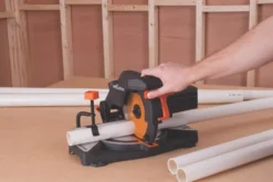 Evolution R210CMS 210mm Electric Single-Bevel Multi Material Compound Mitre Saw 220-240V -Premium Tools 7277P A4