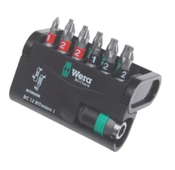Wera Bit-Check 1/4" Hex Shank Mixed BiTorsion Diamond-Coated Screwdriver Bit Set 12 Pieces