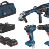 Bosch 0615990M2B 18V 3 X 4.0Ah Li-Ion Coolpack Brushless Cordless 4 Piece Kit -Premium Tools 798PG P
