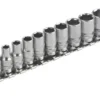 Magnusson 1/4" Drive Standard Socket Rail 11 Pieces -Premium Tools 8325V P