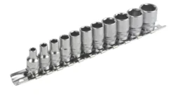Magnusson 1/4" Drive Standard Socket Rail 11 Pieces
