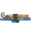 Wera L-Keys Metric Multicolour Holding Function Long Arm Hex-Plus Set 9 Pieces -Premium Tools 837FP P