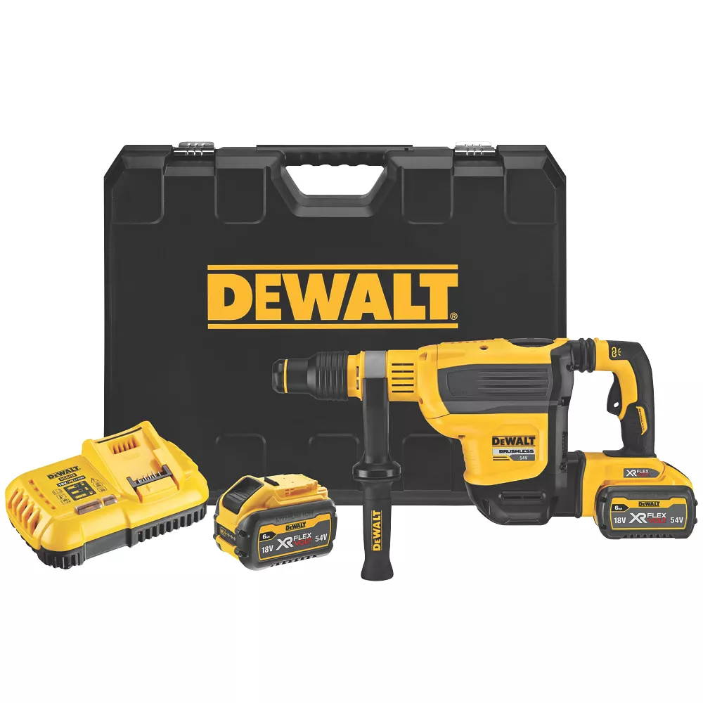 DeWalt DCH614X2-GB 6.8kg 54V 2 X 9.0Ah Li-Ion XR FlexVolt Brushless Cordless SDS Max Rotary Hammer Drill 4 DeWalt DCH614X2-GB 6.8kg 54V 2 X 9.0Ah Li-Ion XR FlexVolt Brushless Cordless SDS Max Rotary Hammer Drill - Image 2