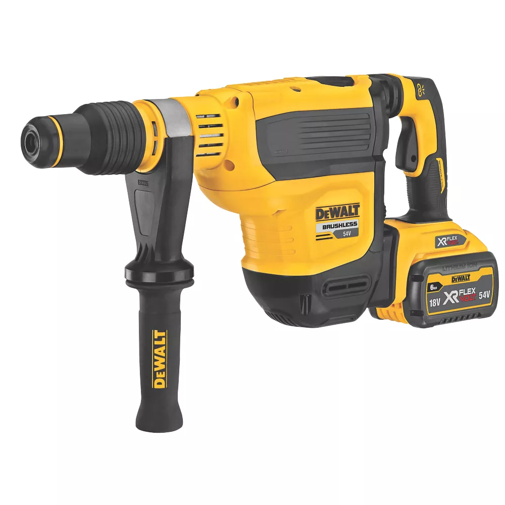 DeWalt DCH614X2-GB 6.8kg 54V 2 X 9.0Ah Li-Ion XR FlexVolt Brushless Cordless SDS Max Rotary Hammer Drill 3 DeWalt DCH614X2-GB 6.8kg 54V 2 X 9.0Ah Li-Ion XR FlexVolt Brushless Cordless SDS Max Rotary Hammer Drill