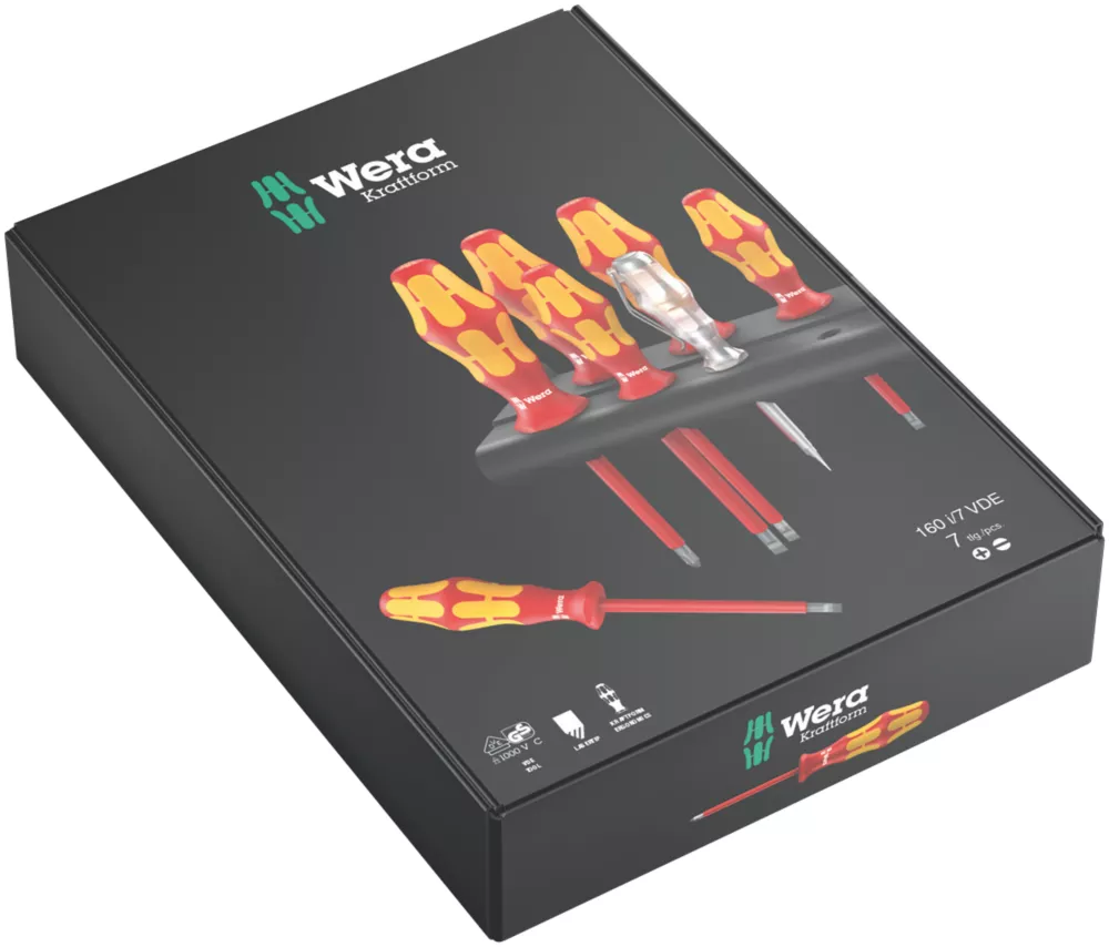 Wera Kraftform Plus Mixed VDE Lasertip Screwdriver Set 7 Pieces 4 Wera Kraftform Plus Mixed VDE Lasertip Screwdriver Set 7 Pieces - Image 2