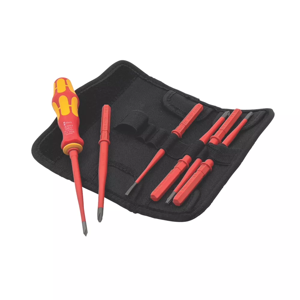 Wera WeKraftform Kompakt VDE 7 Extra Slim 1 Mixed Interchangeable VDE Insulated Screwdriver Set 7 Pieces 3 Wera WeKraftform Kompakt VDE 7 Extra Slim 1 Mixed Interchangeable VDE Insulated Screwdriver Set 7 Pieces