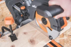 Evolution R185SMS 185mm Electric Single-Bevel Sliding Multi Material Sliding Mitre Saw 110V -Premium Tools 889GF A3
