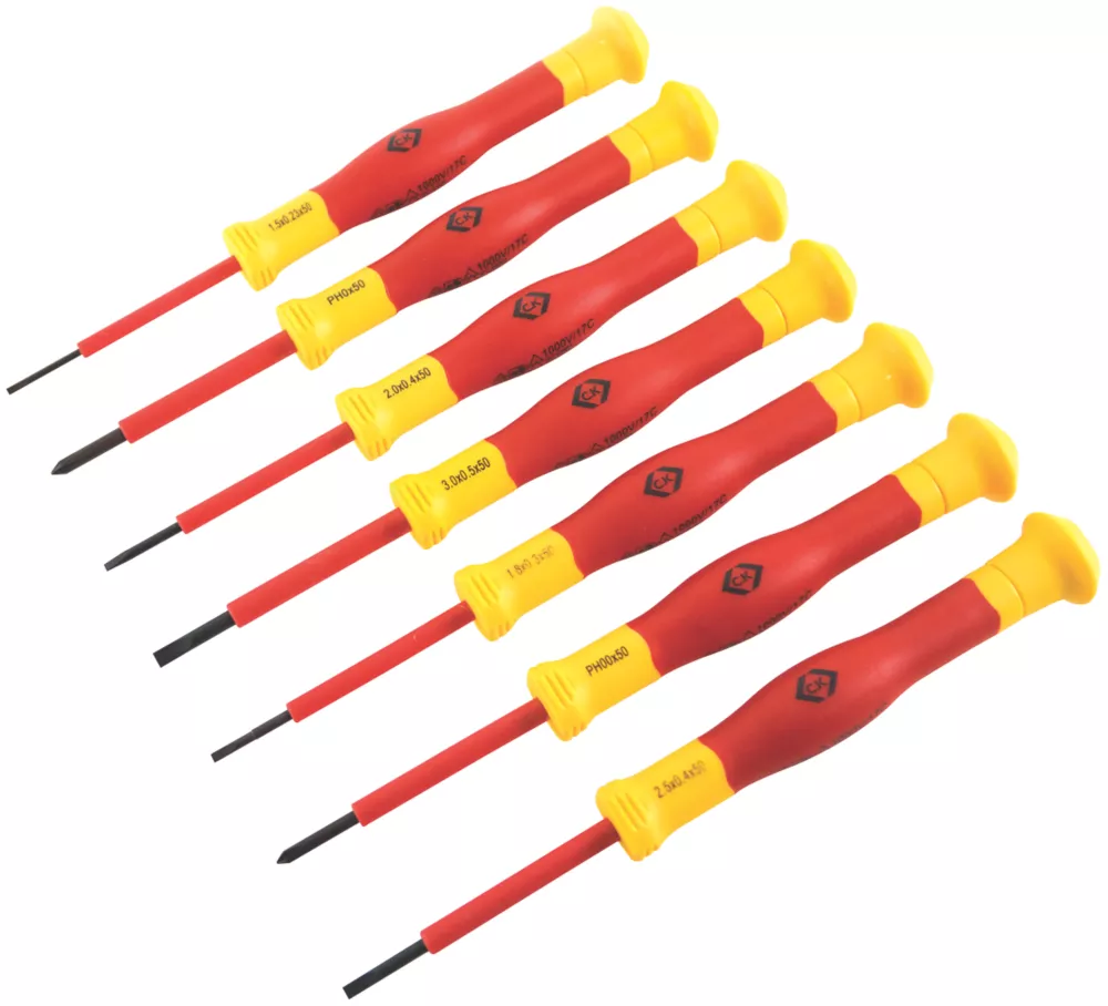 C.K Mixed Precision VDE Screwdriver Set 7 Pieces 3 C.K Mixed Precision VDE Screwdriver Set 7 Pieces