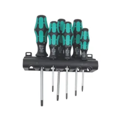 Wera 367/6 TORX® Bore Hole Kraftform Plus With Rack Security TX Screwdriver Set 6 Pieces