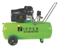 Zipper ZI-COM100-2V5 97Ltr Brushless Electric Twin Cylinder Air Compressor With 5 Piece Air Tool Kit 230V -Premium Tools 966RV A1